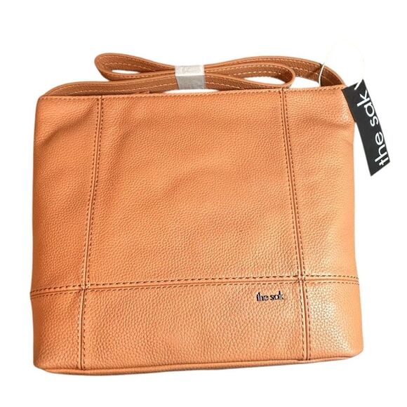 The Sak De Young Hobo Orange Nectar Leather Large Handbag Shoulder Bag Purse NWT - Picture 7 of 11